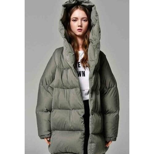 Hot Sale 7XL Plus Size Winter Bat Sleeved Real Duck Down Coat Female Hooded Super Warm Fluffy Down Coat Thick Warm Outwear wq502