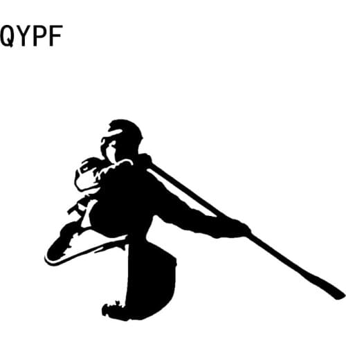 QYPF 15.9*10.7CM Interesting Outdoors Exploring Paddling Canoe Decor Car Styling Sticker Vinyl Black/Silver C16-1158