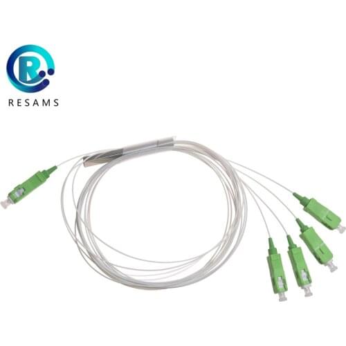 Resams Steel Tube Type SC APC 1*4 Zonder Connector Kleine Volume Glasvezel Splitter Single Mode Padditional Verlies Stabiliteit