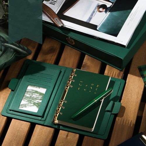 Luxury Vintage A5 A6 Loose Leaf PU Leather Notebook Daily Memo Planner Spiral Notebook And Journals Agenda Cover Birthday Gift