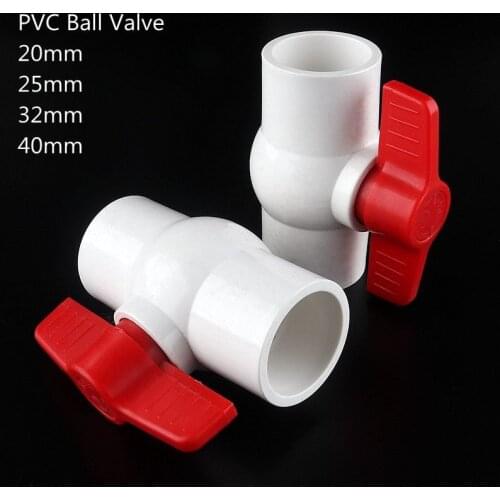 ID 20/25/32/40mm PVC Pipe Ball Valves Water Irrigation System Supply and Drainage Tube Quick Valve Water Pipe Connector Fittings