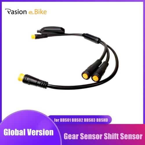 Mid Motor Gear Sensor for BAFANG BBS01 BBS02 BBSHD 3 Pin in One Connector 24CM Shift Sensor with Y Cable for BAFANG Gear Sensor