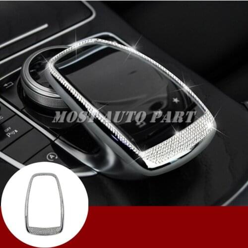 Rhinestone Style Console Mouse Control Frame Trim Cover For Benz GLC X253 2015-2021 Car Decoration Car Accesories Interior