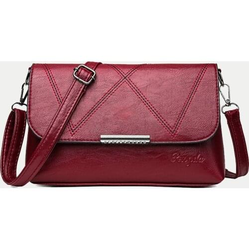 New Arrival mama Shoulder Bags Black Color PU Leather Crossbody Messenger Bags Simple Design Small Handbag Purse