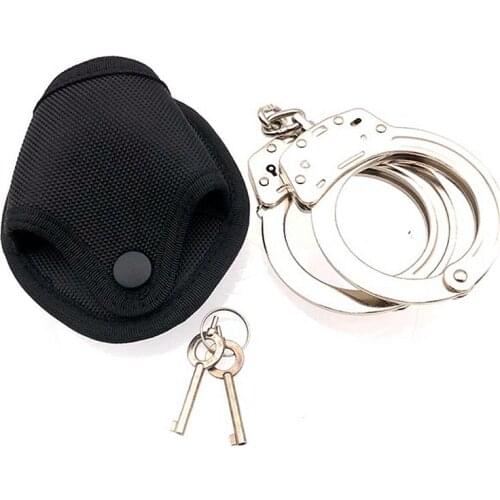 Tactical Handcuff Pouch Nylon Standard cuff Case Belt Loop Pouch Key Holder Security Police bag Black Universal Bag Waist Pocket