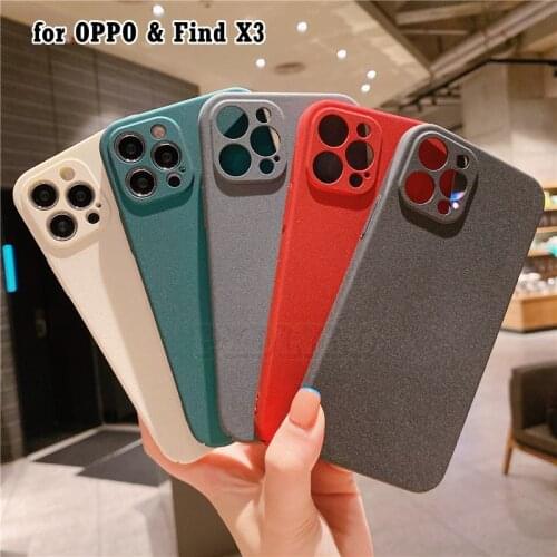 Ultra Thin Matte Fluff Case for OPPO A52 A72 A53 2020 4G A53S Reno 5 6 Pro Find X3 Lite X3 Neo Cover Hard PC Shockproof Case