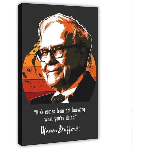 Warren Buffett Posters Motivational Inspirational Quote Canvas Wall Art Bedroom Decor Picture Prints Offices Room Decor Gifts
