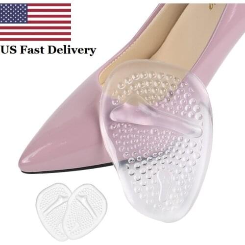 US Forefoot Insert Pad For Women High Heels Shoes Cushion Protection Pain Relief Forefoot Insoles Feet Pads Foot Care Anti-Slip