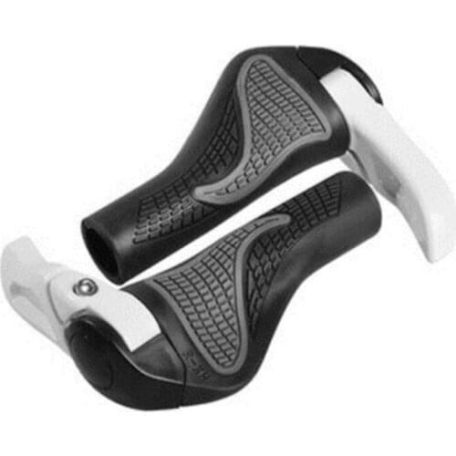 Bicycle Grip Handlebar End Cap Aluminium Alloy Lock Mountain Handle Bar Grip Trek Bike Anti-Skid Rubber Bicycle Skid-Proof Grips