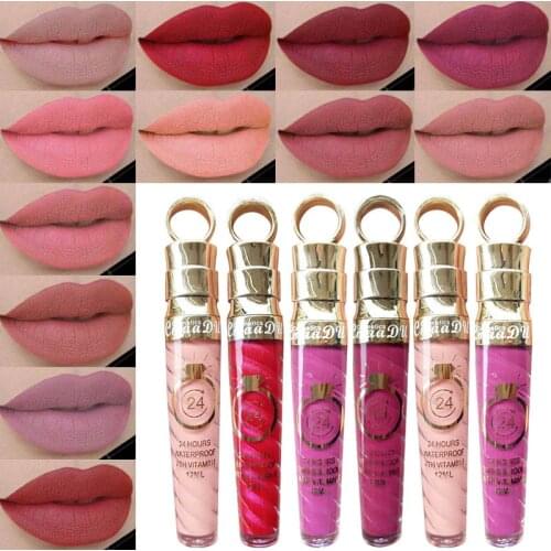 CmaaDu Waterproof Glitter Lip Gloss Matte Liquid Lipstick Matte Lip Glaze Waterproof Lipkit Cosmetics Pigment Lip Makeup TSLM1
