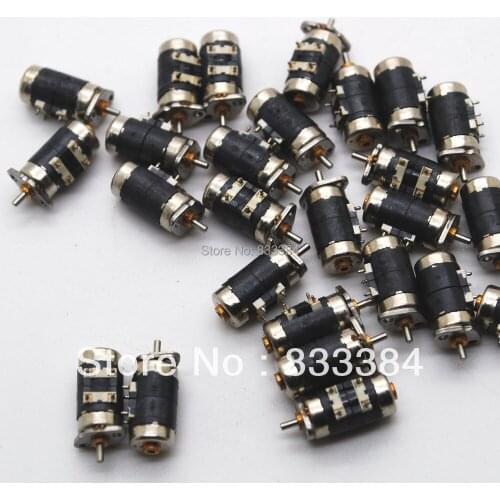 Top quality 10PCS 4 Wire 2 Phase Miniature stepper motor D6mm x H11mm Mini stepper motor