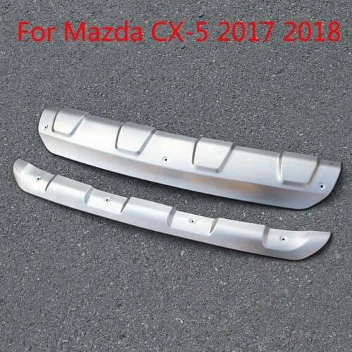 High Quality Stainless Steel Front And Rear Bumper Skid Protector Plate Cover For Mazda Cx-5 2017 2018 Car Styling 2pcs/set