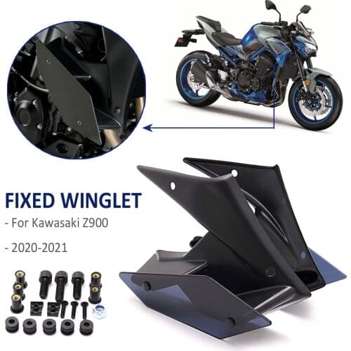 For Kawasaki Z900 Z 900 2020 2021 Motorcycle Parts Side Spoiler Winglet Aerodynamic Fixed Wing Kit Fixed Winglet Fairing Wing