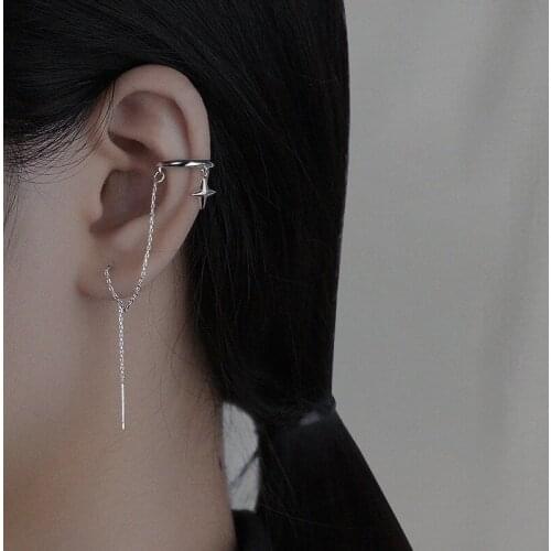 KISSLOVE 1 Pcs Tassel Cross Stud Earrings For Women Wedding Party Jewelry Female Pendientes