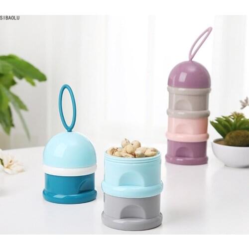 3 Layer Portable Baby Food Storage Box Kids Baby Milk Powder Fruit Snack Box Snack Boxes Toddle Kids Formula Milk Container