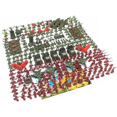 307 Pcs Army Men Army Soldier Plastic Toys Military Action Figures Playset with Tanks, Planes, Soldier Accessories