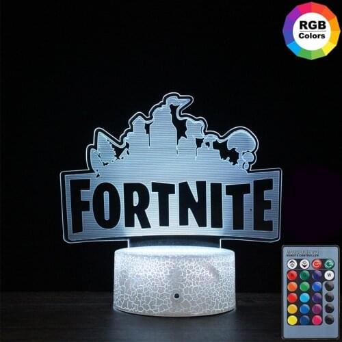 Fortnite Remote Control 3D Night Light Led Creative Colorful Table Lamp Game Figure Model Party Decoration Kid Birthday Toy Gift