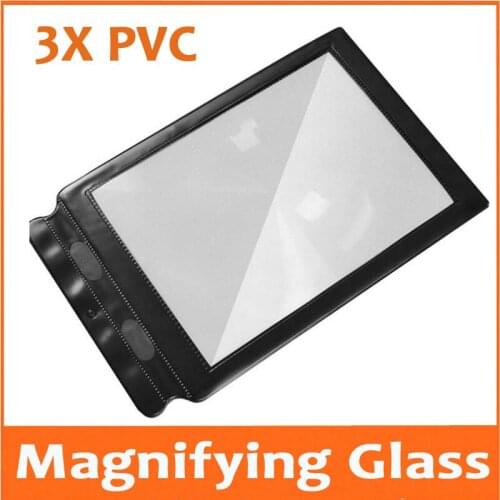 3X A4 Size full-page Size magnifier PVC plastic card flexible Fresnel Toy Gift Reading magnifying Glass