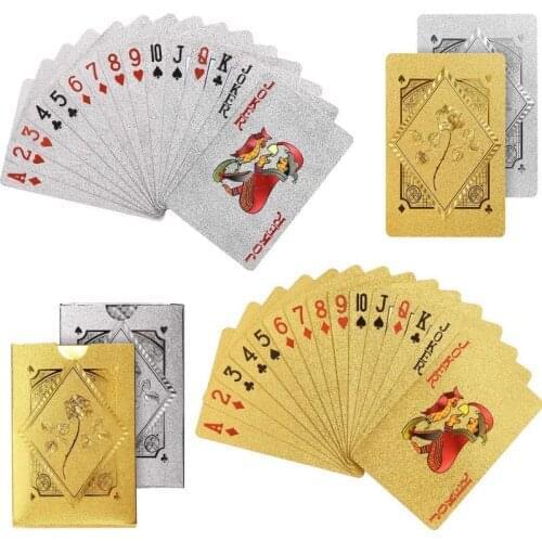 50Pack Playing Cards with Rose Pattern 24K Foil Waterproof Poker with Gift Box Perfect Cardistry, Party and Game Tool