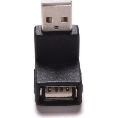 USB 2.0 A Male to Female Right Angle 90 Degree Plug Adapter Extension Gender