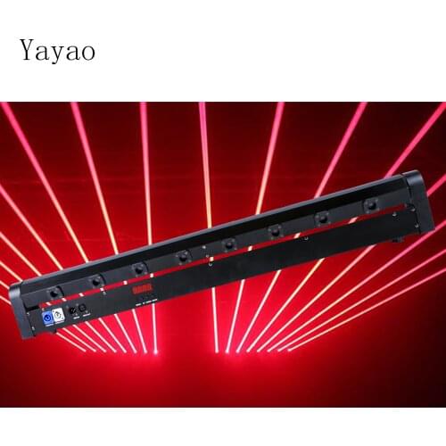 Bar Eight Eyes Slow Moving Head Laser Lights Full Show RGB Color Beam Projector Dj Equipment