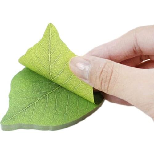 Cute Leaf Memo Pad Sticky Note Diy Kawaii Paper Sticker Pads Korean Stationery Memo Sheets