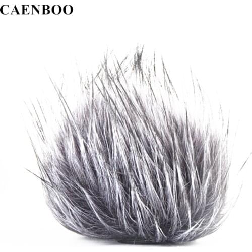 CAENBOO For ZOOM H5 H6 Microphone Windshield Wind Proof Cover Voice Recording Pen Furry Fur Windscreen Muff Mic Professional