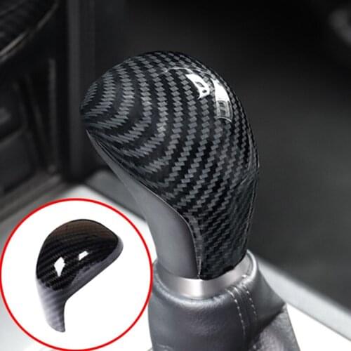 For Toyota Land Cruiser Prado FJ150 2018-2020 ABS Carbon fiber Interior Gear knob trim cover Decor sticker Car Styling