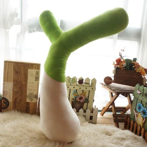 Dorimytrader New Cute Soft Realistic Shallot Plush Toy Simulation Vegetables Green Onion Pillow Gift Decoration 65cm 130cm