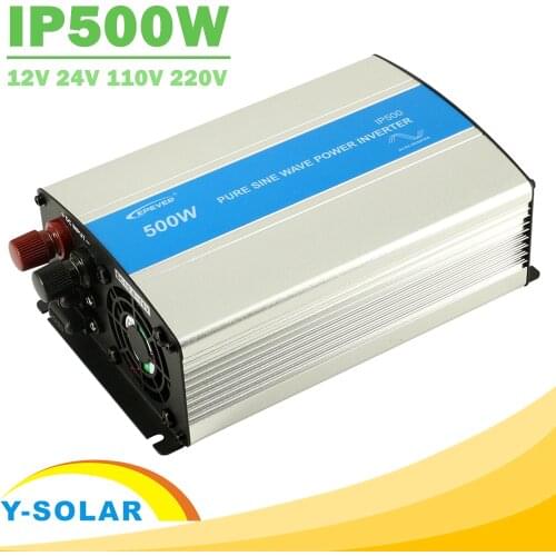 EPever IPower 500W 12V 24V DC Solar Panel Off Grid Tie Inverter 110V 220V AC Output Pure Sine Wave Solar Inverter with Fan Cool
