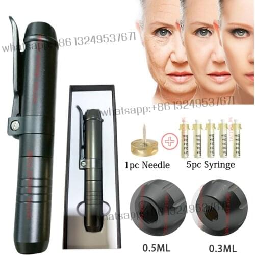 2 IN 1High Pressure Hyaluronic Acid Pen High density metal For Anti Wrinkle Lip injection hyaluron gun atomizer hyaluron pen