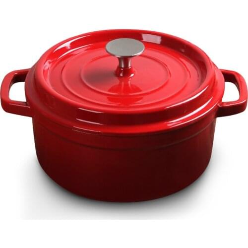 4L Casserole Ishinabe Cast Iron Enamel Soup Pot 24CM Enamel Pot Iron Stew Pot Household Induction Cooker General
