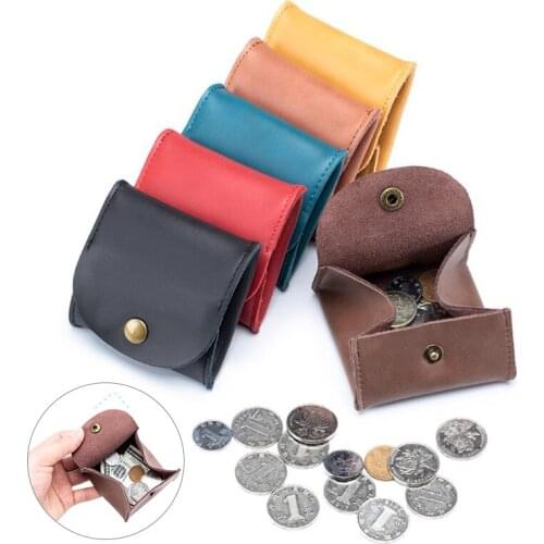2020 New PU Leather Coin Purse Women Men Small Short Wallet Bag Money Change Purse Girls Little Key Business Credit Card Holder