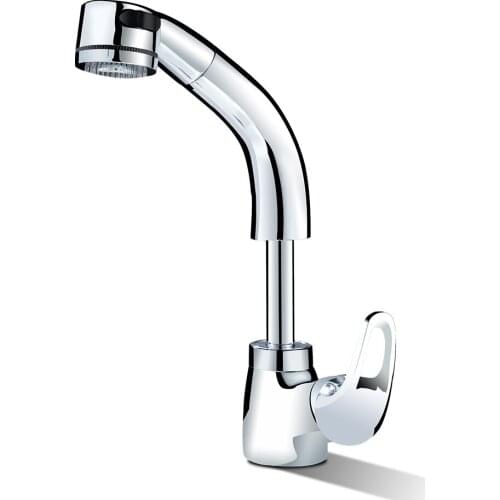 Basin pull faucet Rotating pull hot and cold wash basin wash basin wash head telescopic function lifting faucet