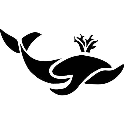 Beautiful Whale Applique High Quality Car Window Decoration Personality Pvc Waterproof Applique Black/white, 19cm*10cm