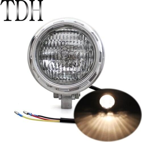 Motorcycle Round 4" Bullet Headlight Retro Billet Aluminum H4 Bulb Head Lamp For Harley Sportster XS650 XL 1200 883 Custom