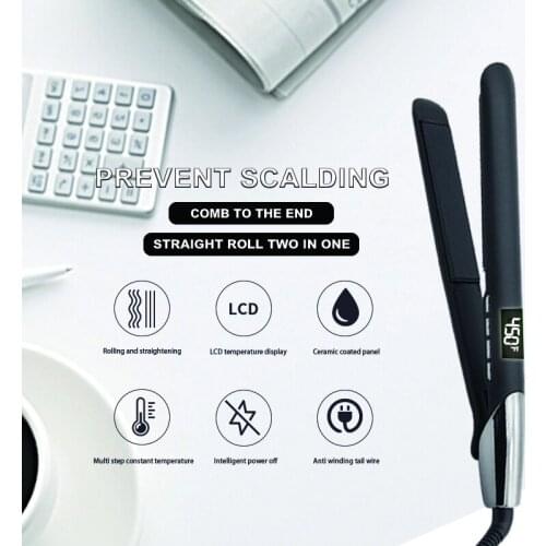 Hair Iron Mini Hair Straightener Iron Pink Ceramic Straightening Corrugated Curling Iron Styling Tools Hair Curler