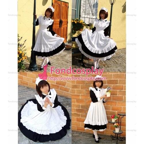 Sexy Sissy Maid Dress Cotton Uniform Cosplay Costume Tailor-made[CK355]