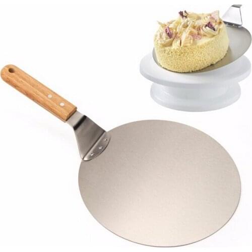 Stainless Steel Cake Lifter Cookie Spatula Pizza Peel 10 Inch Diameter for Kitchen Tools