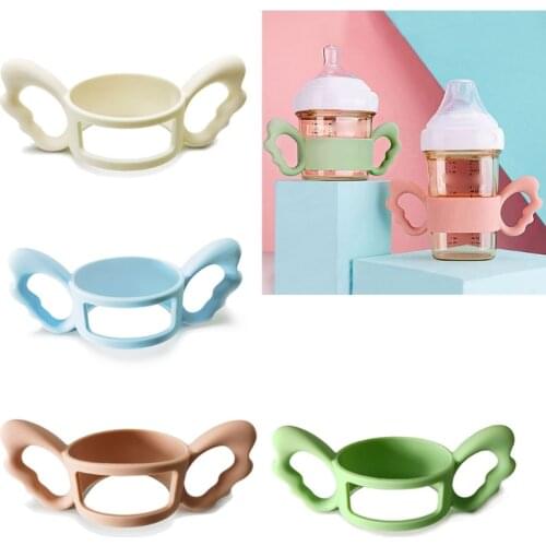 Baby Bottle Handles Safety Silicone Bottle Handles for Hegen Bottle and Other Dia 6-7cm Wide-Neck Bottle
