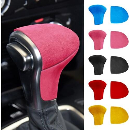 Alcantara Gear Shift Knob Cover Sticker Trim For A4 A5 A6 S6 A7 S7 Q5 Q7 Gear Shift Knob Trim