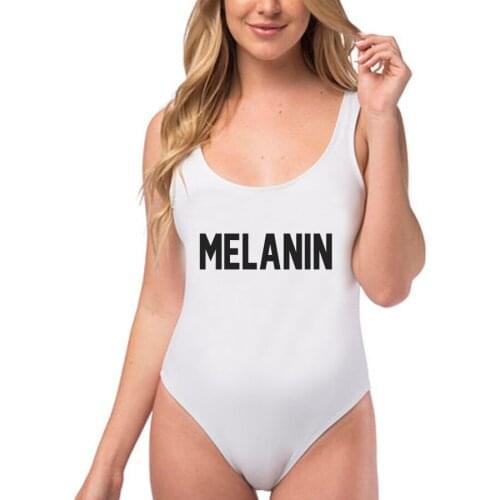 Sexy Swimwear Women One Piece Swimsuit MELANIN High Cut Bathing Suit Black Monokini Bodysuit One Piece Swimsuits Bodysuits