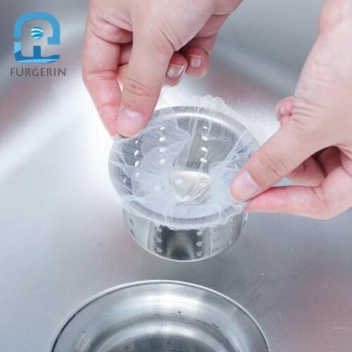 FURGERIN 30PCS Kitchen Sink Strainer Mesh Bag kitchen sink drainer Drain Hair Catcher hair stopper Bathroom Accessories