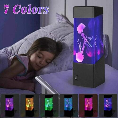 LED Fantasy Jellyfish Lamp USB Power/Battery Powered 6 Color Changing Jellyfish Tank Aquarium Led Lamp Relaxing Mood Night Light