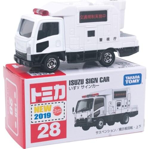 Takara Tomy Tomica No. 28 Isuzu Police Department Sign Car Diecast Car Model Children Toys #028
