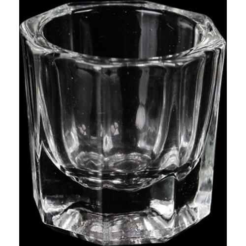 High Quaity Clear Glass Crystal Cup Nail Art Acrylic Liquid Powder Storage Dappen Mini Dish Bowl Glassware Tool Manicure Art