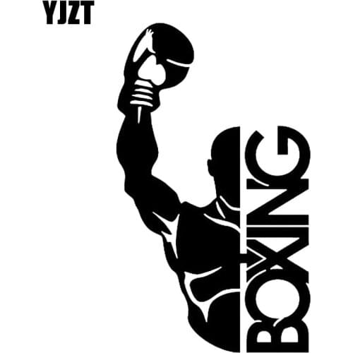 YJZT 9*15.3CM Boxing Gloves Combat Decor Car Stickers Vinyl High Quality Decals C12-0802