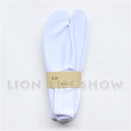 Women Japanese Tabi Socks Kimono Geta Clog Flip Flop White Split Toe Cosplay