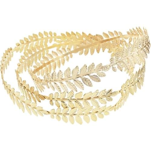 Bohemian Gold color Leaves Hairbands Wedding Headpiece Bridal Hair Accessories Wedding Crowns Gold Tiaras Forehead Head Jewelry