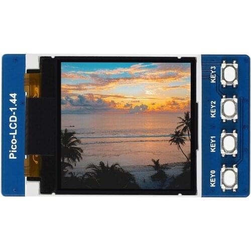 1.44inch LCD Display Module for Raspberry Pi Pico with 65K RGB Colors 128×128 Pixels SPI Interface